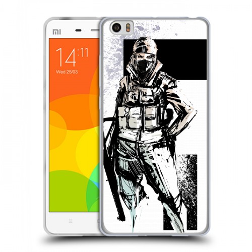 Дизайнерский силиконовый чехол для Xiaomi Mi Note Rainbow Six Siege