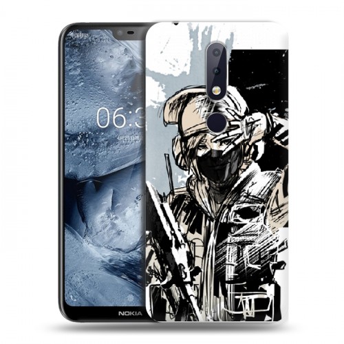 Дизайнерский силиконовый чехол для Nokia 6.1 Plus Rainbow Six Siege