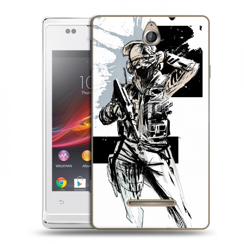 Дизайнерский пластиковый чехол для Sony Xperia E Rainbow Six Siege