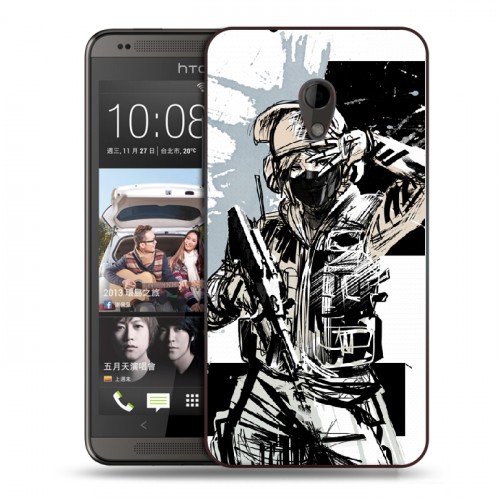 Дизайнерский пластиковый чехол для HTC Desire 700 Rainbow Six Siege