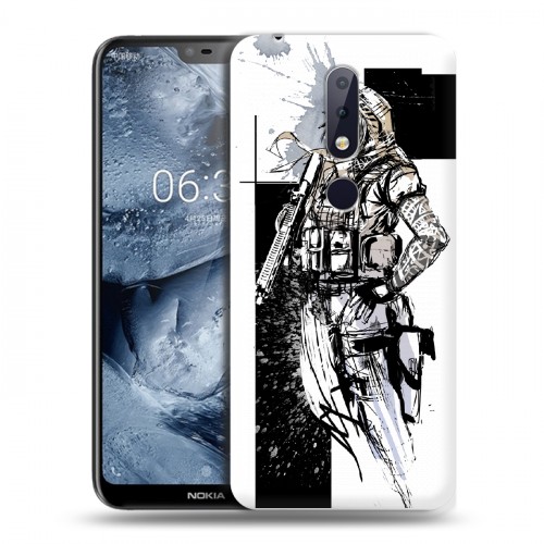 Дизайнерский пластиковый чехол для Nokia 6.1 Plus Rainbow Six Siege