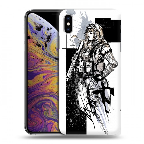 Дизайнерский силиконовый чехол для Iphone Xs Max Rainbow Six Siege