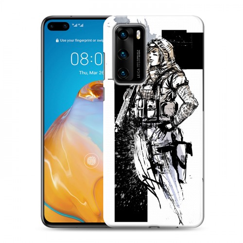 Дизайнерский пластиковый чехол для Huawei P40 Rainbow Six Siege