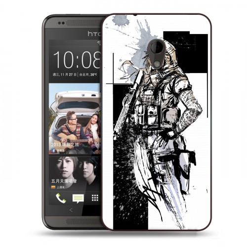 Дизайнерский пластиковый чехол для HTC Desire 700 Rainbow Six Siege