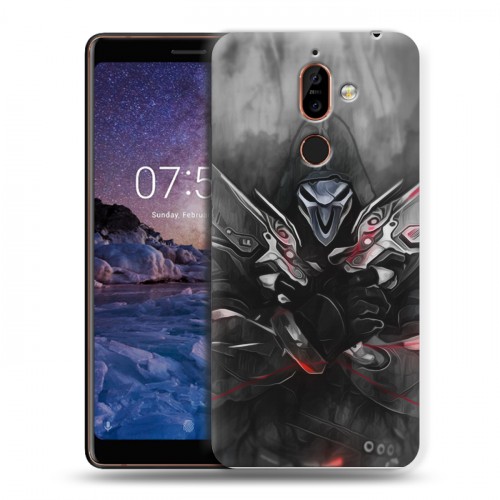 Дизайнерский пластиковый чехол для Nokia 7 Plus Overwatch