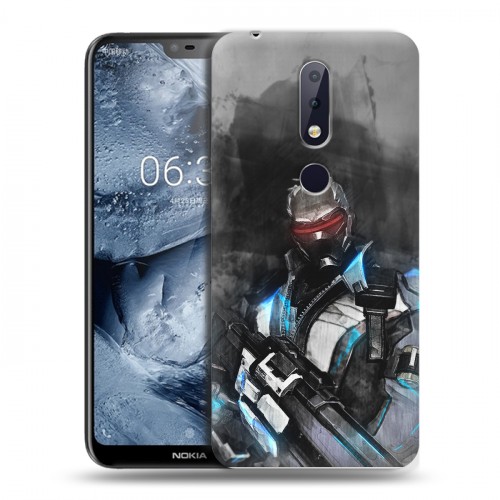 Дизайнерский пластиковый чехол для Nokia 6.1 Plus Overwatch