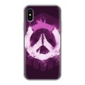 Дизайнерский силиконовый чехол для Iphone x10 Overwatch