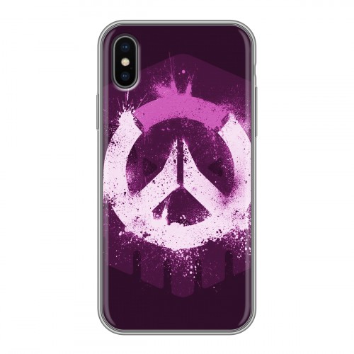 Дизайнерский силиконовый чехол для Iphone x10 Overwatch