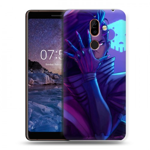 Дизайнерский пластиковый чехол для Nokia 7 Plus Overwatch