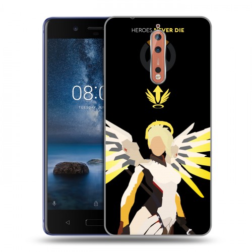 Дизайнерский пластиковый чехол для Nokia 8 Overwatch