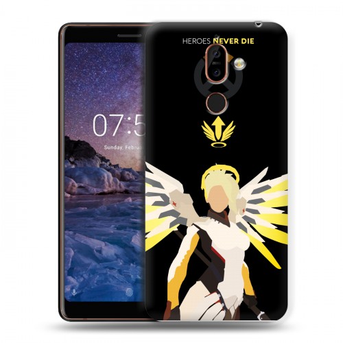 Дизайнерский пластиковый чехол для Nokia 7 Plus Overwatch