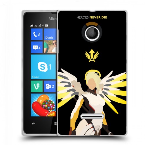 Дизайнерский пластиковый чехол для Microsoft Lumia 435 Overwatch