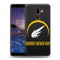 Дизайнерский пластиковый чехол для Nokia 7 Plus Overwatch