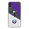 Дизайнерский силиконовый чехол для Iphone x10 Overwatch