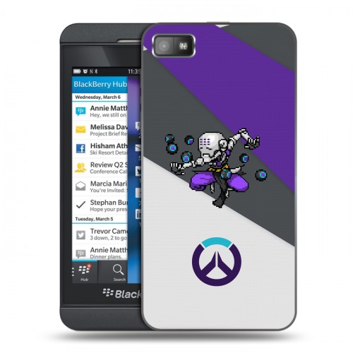 Дизайнерский пластиковый чехол для BlackBerry Z10 Overwatch