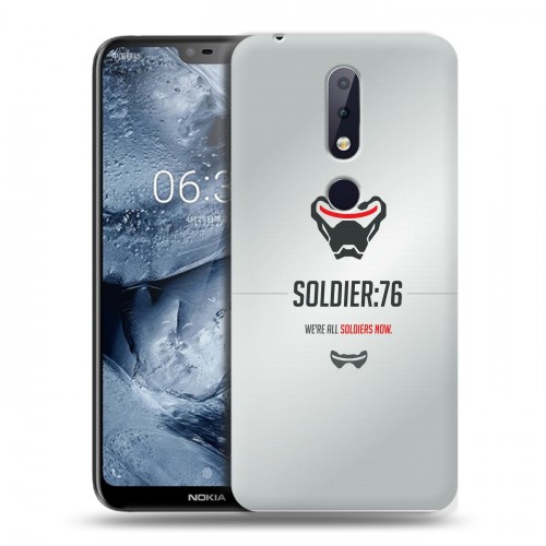 Дизайнерский пластиковый чехол для Nokia 6.1 Plus Overwatch