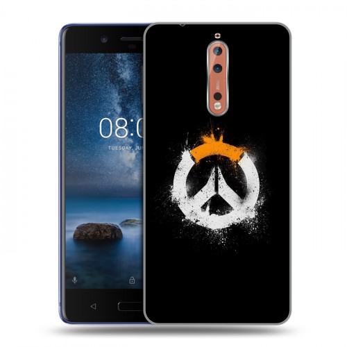 Дизайнерский пластиковый чехол для Nokia 8 Overwatch