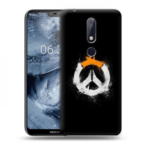 Дизайнерский пластиковый чехол для Nokia 6.1 Plus Overwatch