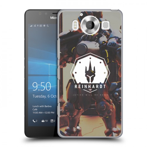 Дизайнерский пластиковый чехол для Microsoft Lumia 950 Overwatch