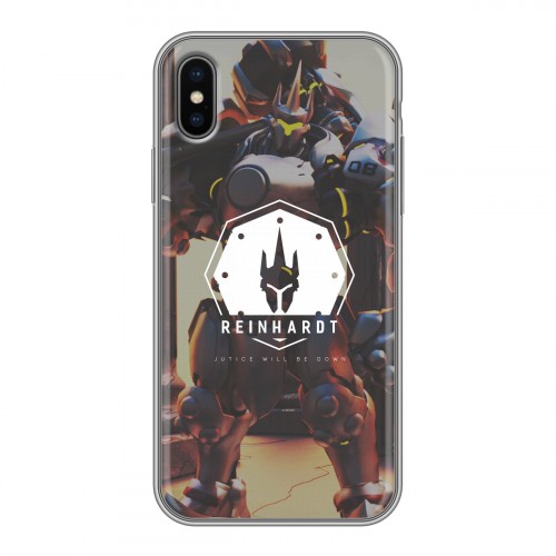 Дизайнерский силиконовый чехол для Iphone x10 Overwatch