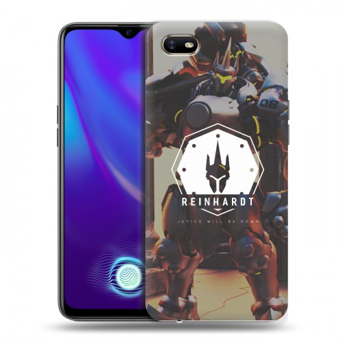 Дизайнерский силиконовый с усиленными углами чехол для OPPO A1k Overwatch