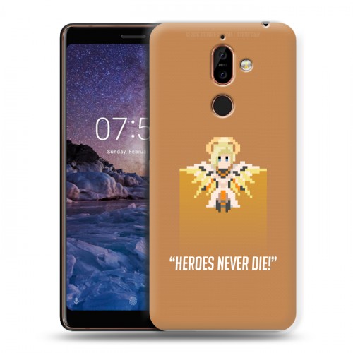 Дизайнерский пластиковый чехол для Nokia 7 Plus Overwatch