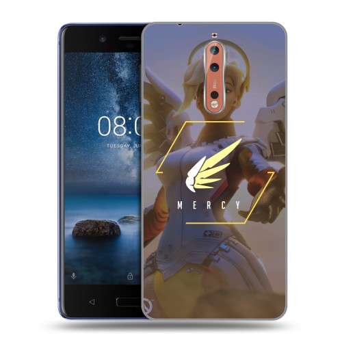 Дизайнерский пластиковый чехол для Nokia 8 Overwatch