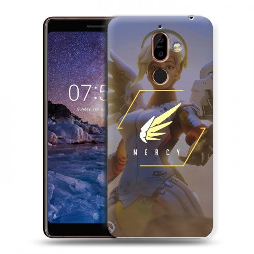 Дизайнерский пластиковый чехол для Nokia 7 Plus Overwatch