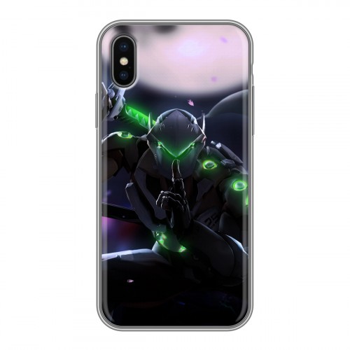 Дизайнерский силиконовый чехол для Iphone x10 Overwatch