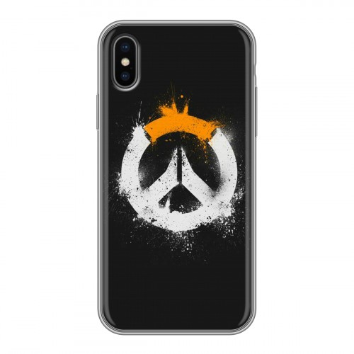 Дизайнерский силиконовый чехол для Iphone x10 Overwatch