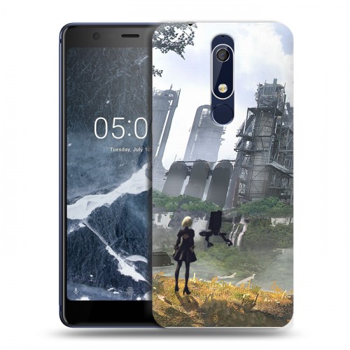 Дизайнерский пластиковый чехол для Nokia 5.1 NieR:Automata