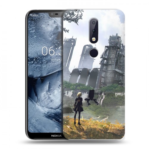 Дизайнерский пластиковый чехол для Nokia 6.1 Plus NieR:Automata