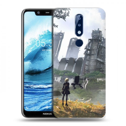 Дизайнерский силиконовый чехол для Nokia 5.1 Plus NieR:Automata