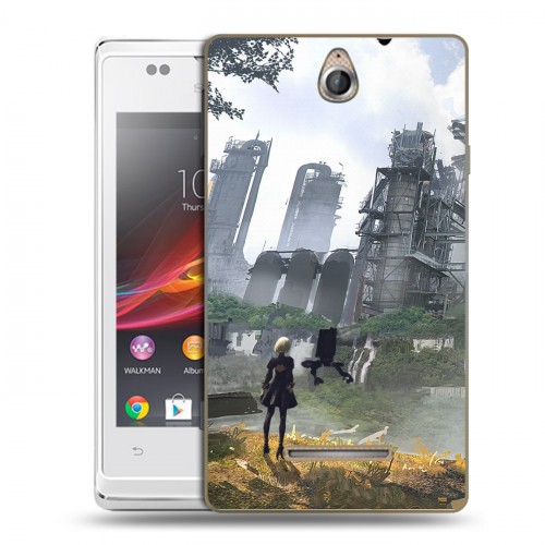 Дизайнерский пластиковый чехол для Sony Xperia E NieR:Automata