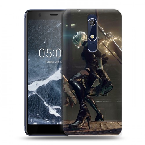 Дизайнерский пластиковый чехол для Nokia 5.1 NieR:Automata