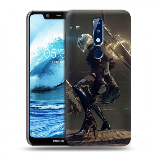 Дизайнерский пластиковый чехол для Nokia 5.1 Plus NieR:Automata