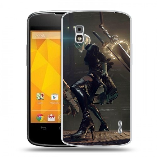 Дизайнерский пластиковый чехол для LG Google Nexus 4 NieR:Automata