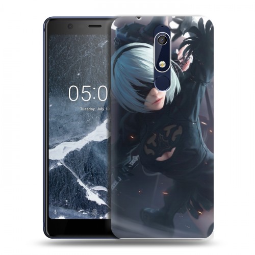 Дизайнерский пластиковый чехол для Nokia 5.1 NieR:Automata