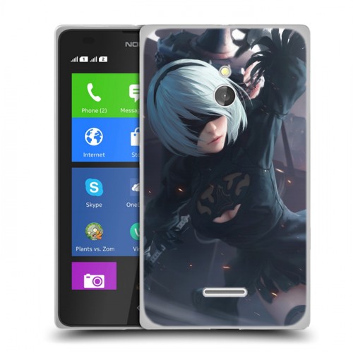 Дизайнерский силиконовый чехол для Nokia XL NieR:Automata