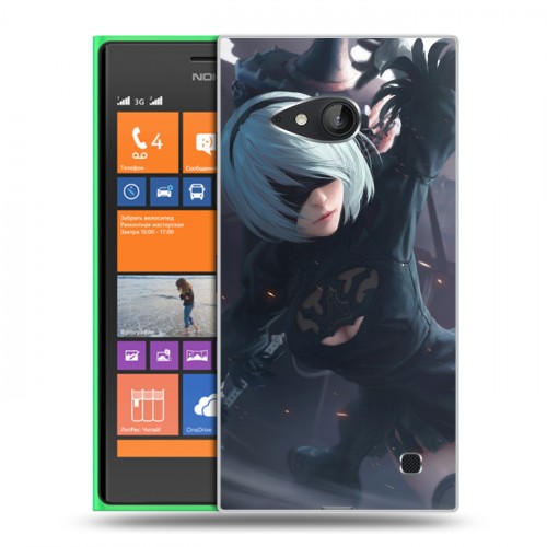 Дизайнерский пластиковый чехол для Nokia Lumia 730/735 NieR:Automata