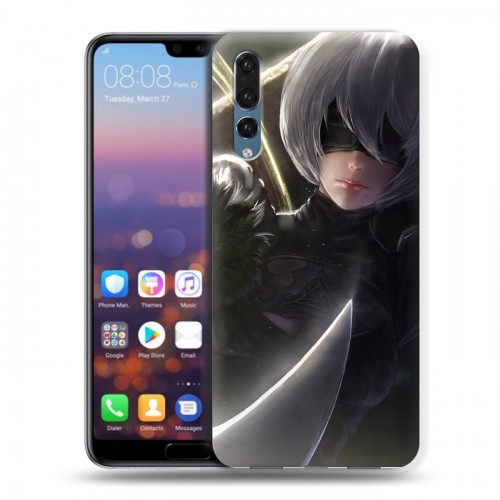 Дизайнерский силиконовый с усиленными углами чехол для Huawei P20 Pro NieR:Automata