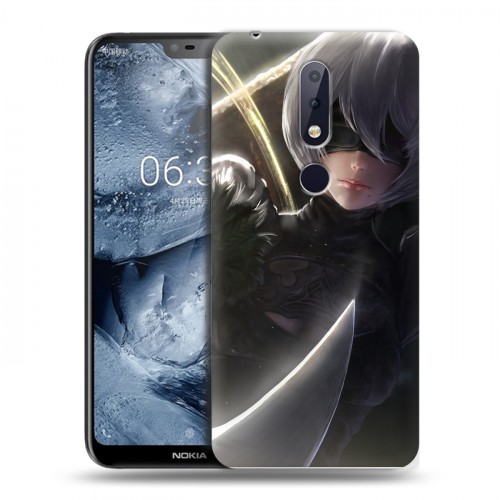 Дизайнерский силиконовый чехол для Nokia 6.1 Plus NieR:Automata