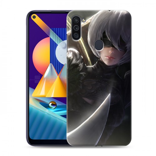 Дизайнерский пластиковый чехол для Samsung Galaxy M11 NieR:Automata