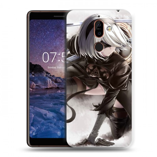 Дизайнерский пластиковый чехол для Nokia 7 Plus NieR:Automata