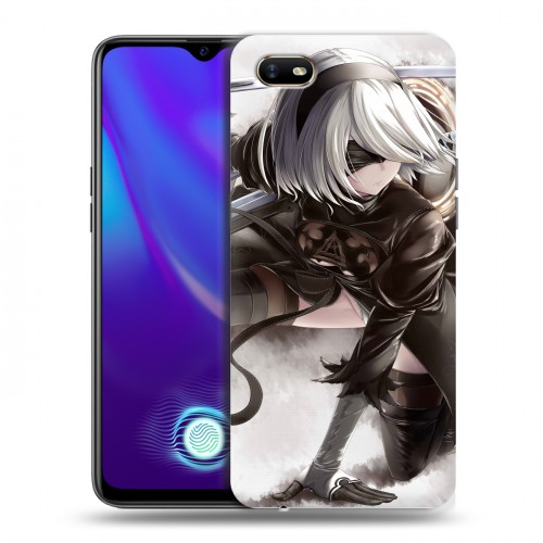 Дизайнерский силиконовый с усиленными углами чехол для OPPO A1k NieR:Automata