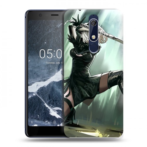 Дизайнерский пластиковый чехол для Nokia 5.1 NieR:Automata