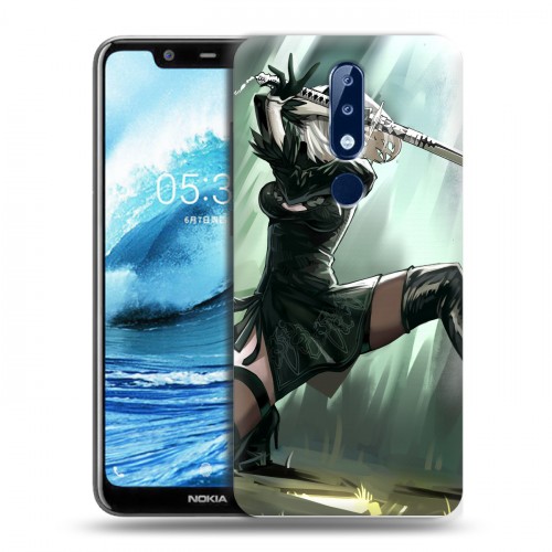 Дизайнерский силиконовый чехол для Nokia 5.1 Plus NieR:Automata