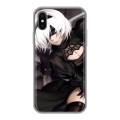 Дизайнерский силиконовый чехол для Iphone x10 NieR:Automata