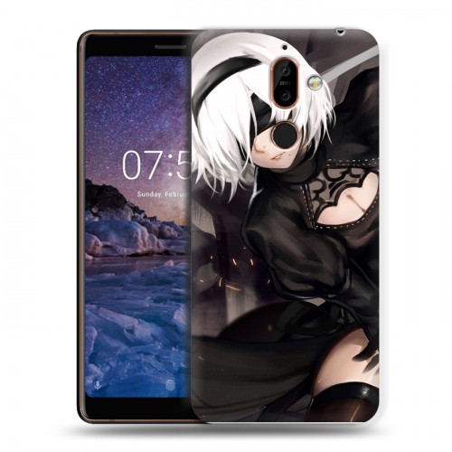 Дизайнерский пластиковый чехол для Nokia 7 Plus NieR:Automata