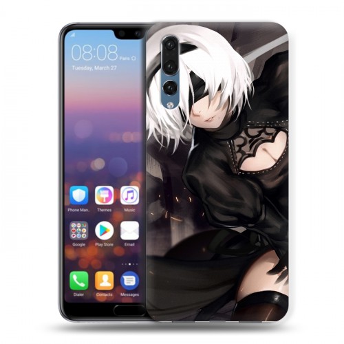 Дизайнерский силиконовый с усиленными углами чехол для Huawei P20 Pro NieR:Automata